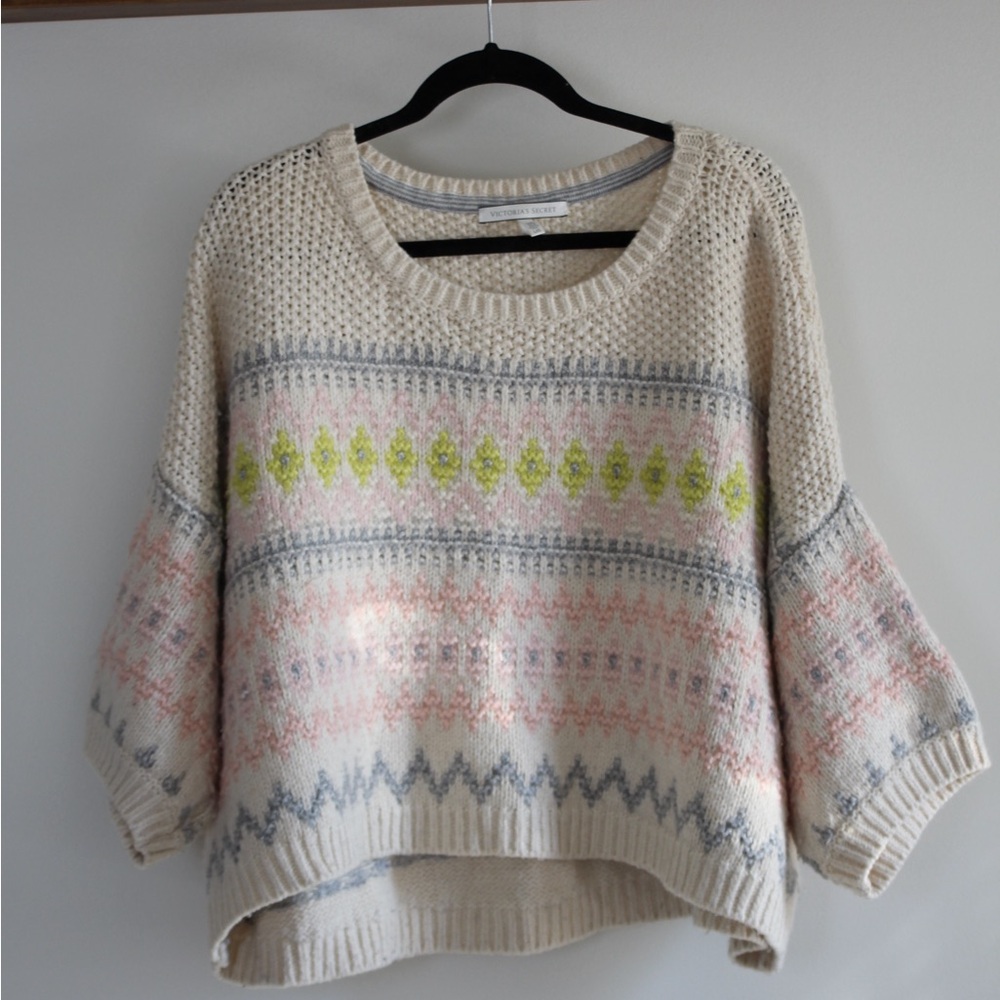 Victorias Secret Cozy Multicolor Knit Sweater